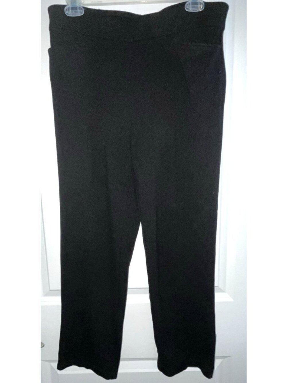 Chico’s Womens M 1  2 Piece Set Pull Up Pants Top Back White Comfort Casual - Picture 5 of 7